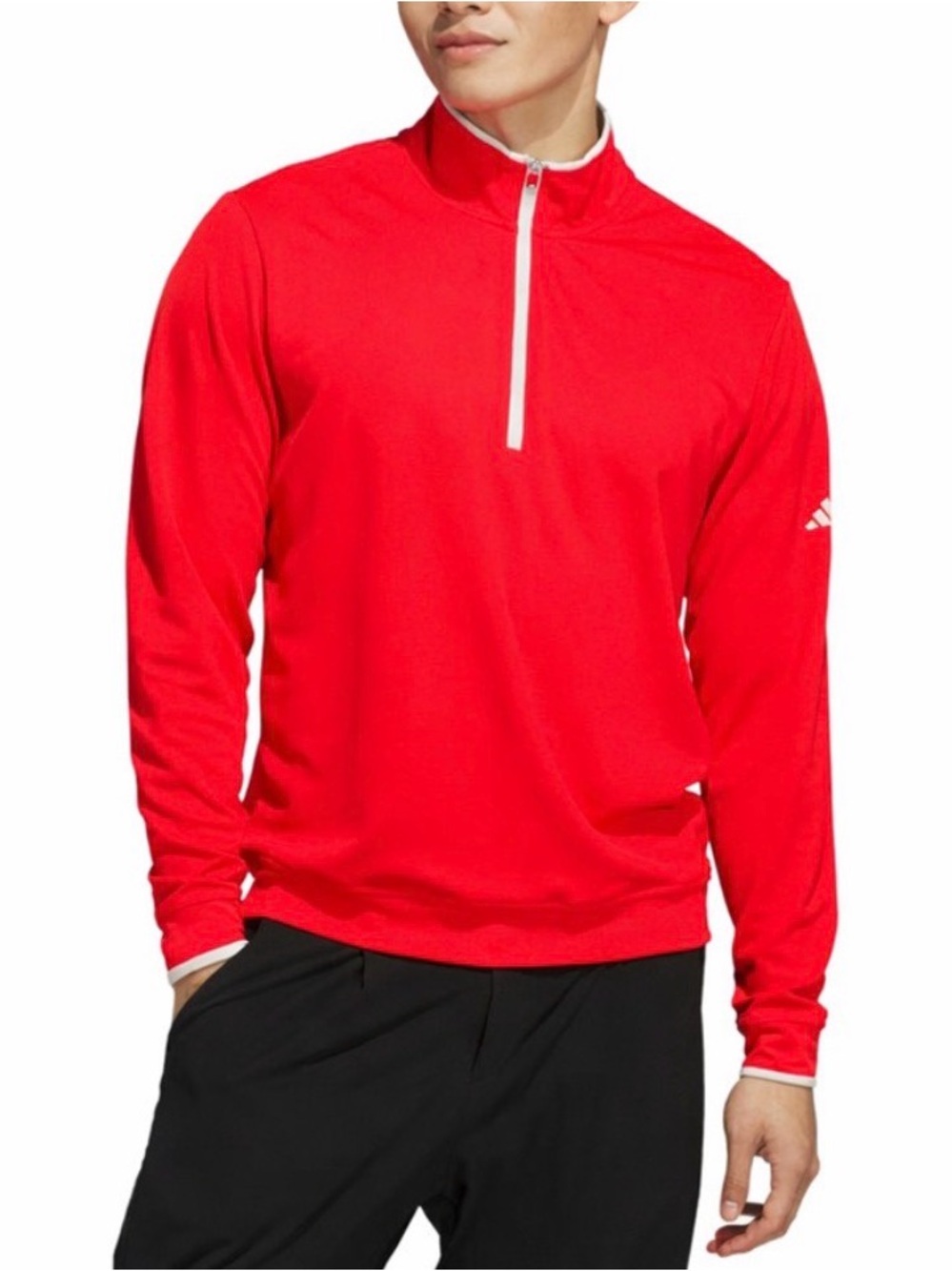 Adidas Core Lightweight 1/2 Zip Pullover, Ruby Red, NWT, Men’s Size Medium